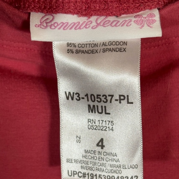 Bonnie Jean Floral Peplum Top & Pink Leggings Set Girls Size 4 - Picture 10 of 12